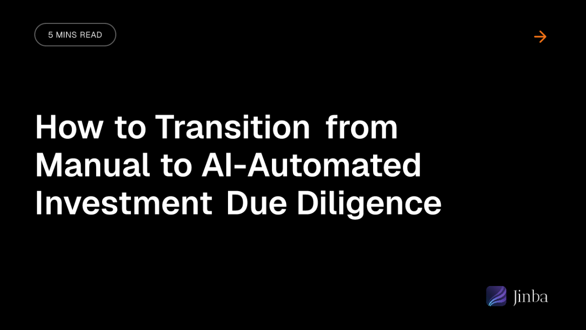 How to Transition from Manual to AI-Automated Investment Due Diligence